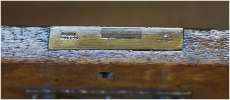 2079 Antique Oak Arts & Crafts Pedestal Desk - patent Crown VR brass locks